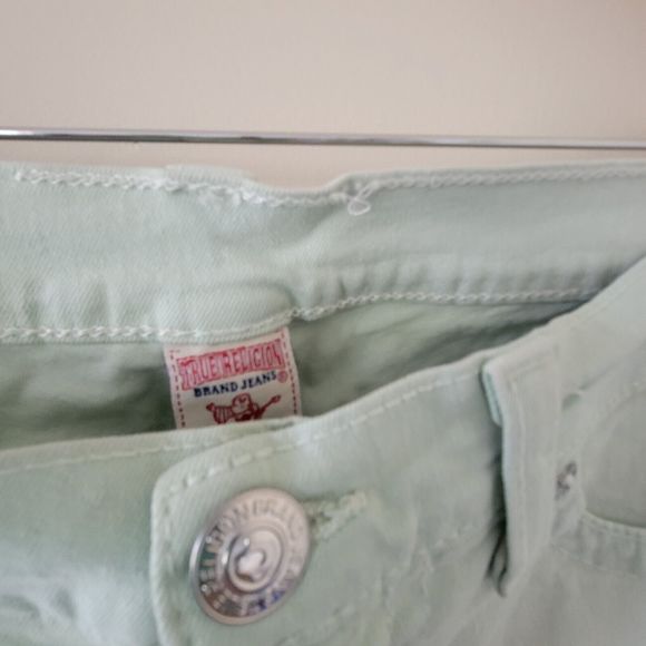 True Religion Jean Halle‎ Super Skinny  Mint Green - Picture 8 of 11